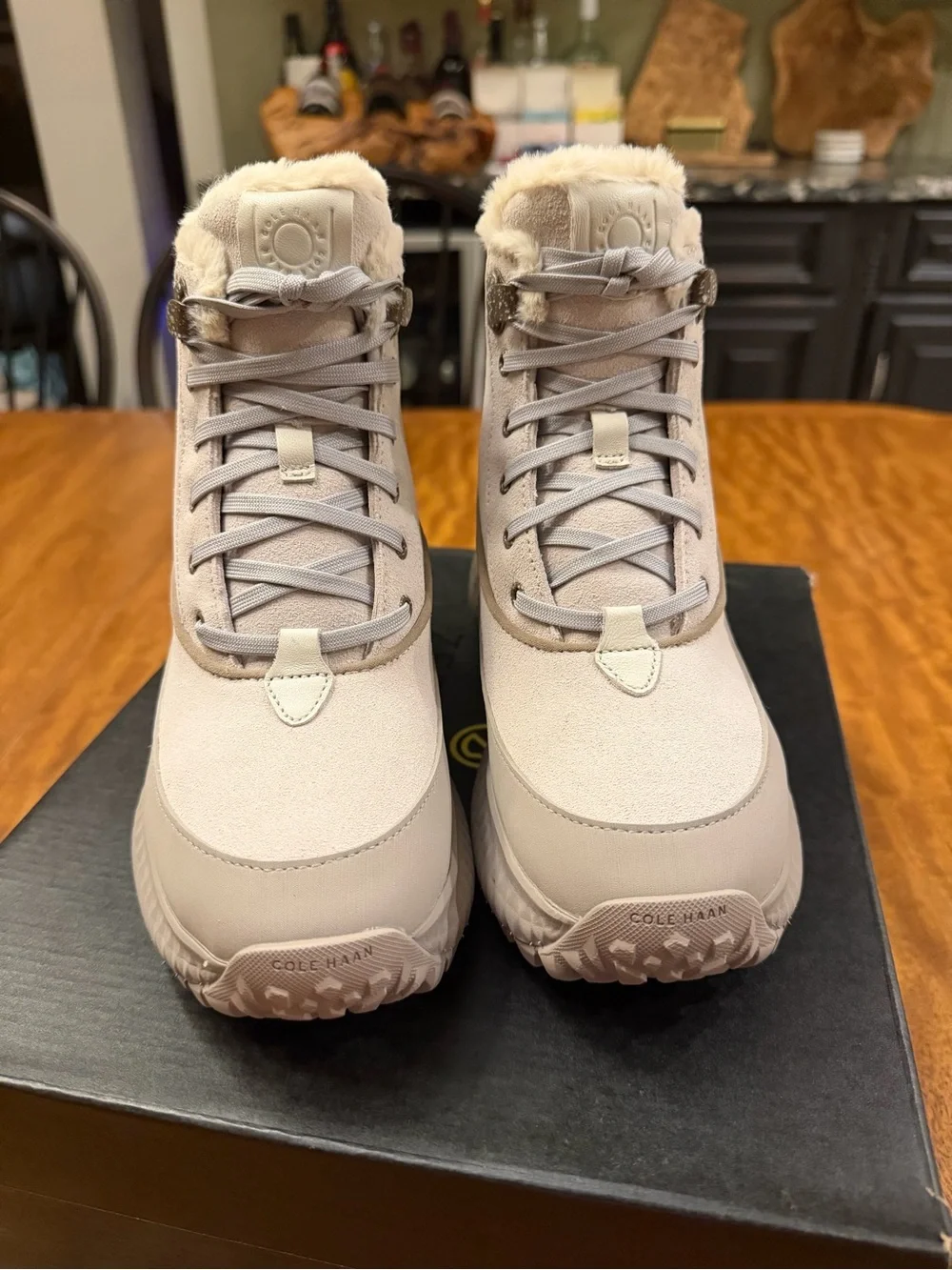 COLE HAAN women’s 5.ZERØGRAND Flurry Hiker Waterproof Gray Suede Boots